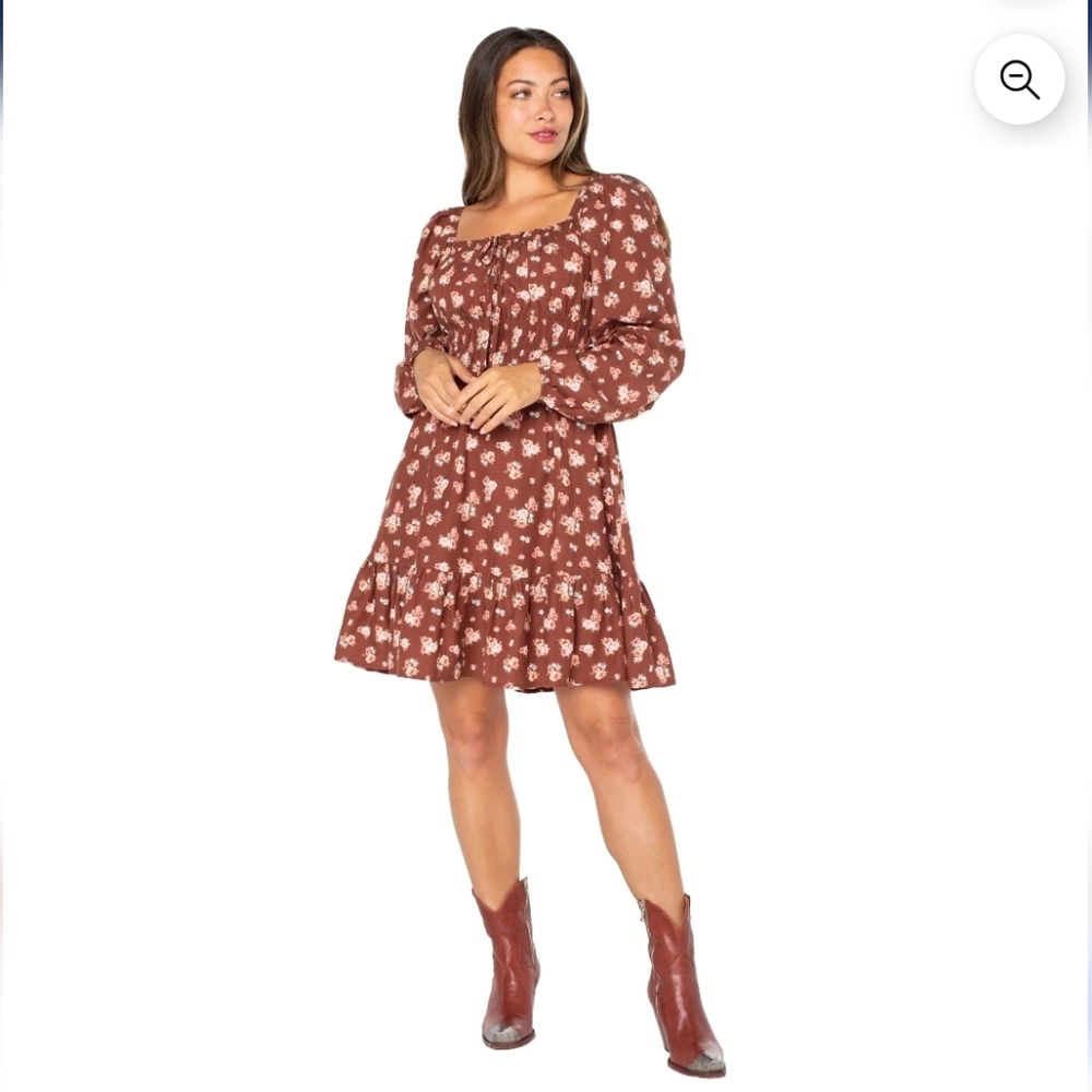 Floral Brown Dress